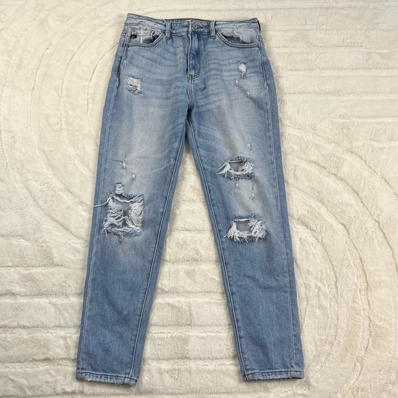 KanCan Denim - Kancan Ripped Distressed Straight Leg Relaxed Boyfriend Jeans Size 9/28